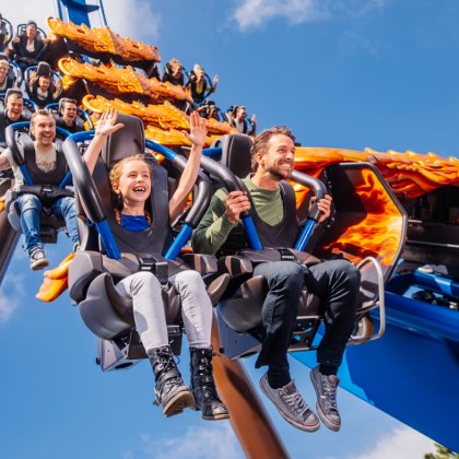 People in attraction at Toverland