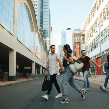 People walking in Rotterdam 