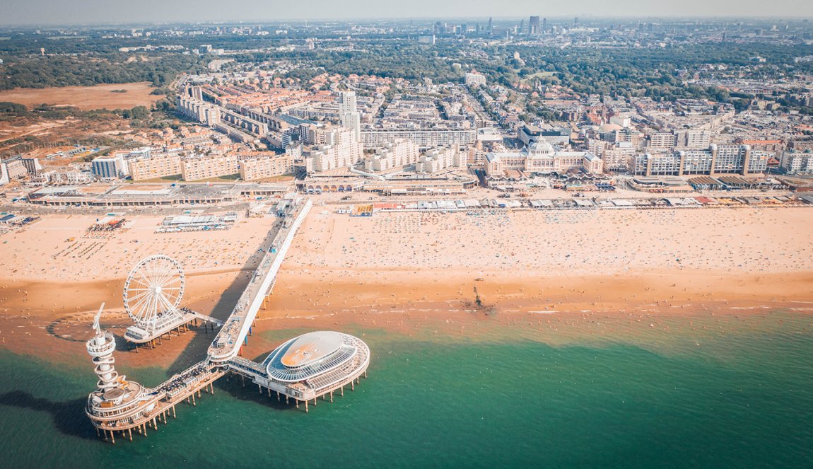 Scheveningen and The Hague seen from the sea