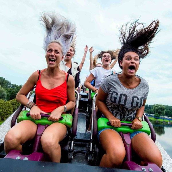 Visitors enjoying ride at Walibi Visitors enjoying ride at Walibi