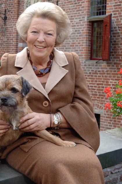 Prinsess Beatrix with her dog