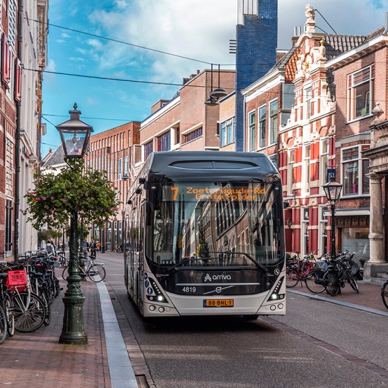 Public bus in Leiden, North Holland