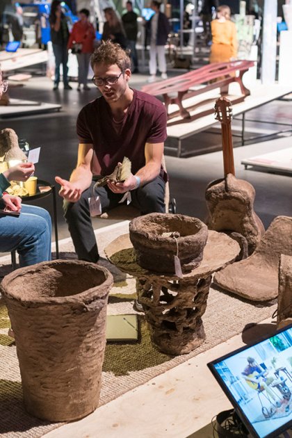 Vincent Dassie uses pulped cardboard to make everyday pobjects